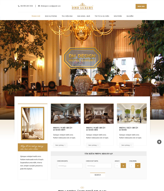 Thiết kế web khách sạn cao cấp
